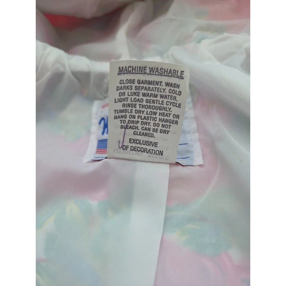 Vintage Winning Moves 3T Floral Button Hooded Jacket Colorful Made in USA NWT